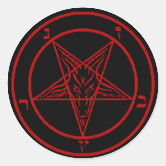 Black/Red Baphomet Stickers