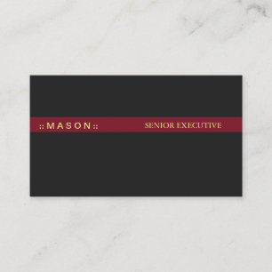 Black Red Bar Business Card