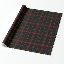 Black Red Blue Gold Tartan Plaid