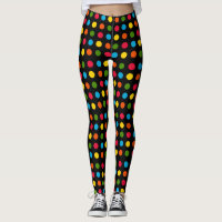 Black | Red Blue Green Yellow Orange Polka Dot