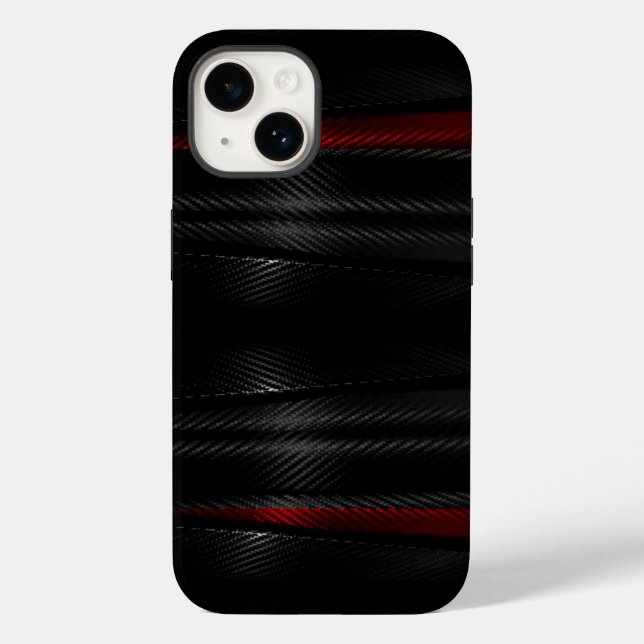 Black Red Bold Graphic Masculine for Him Men's Case-Mate iPhone Case (Back)