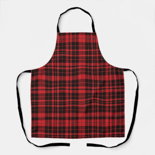  Black Red Buffalo Plaid Tartan Apron