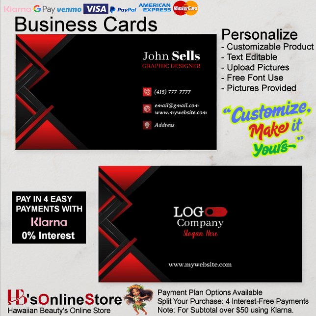Black & Red Business Cards 43 Pack of 100 (Black & Red Business Cards 43 Pack of 100.
)