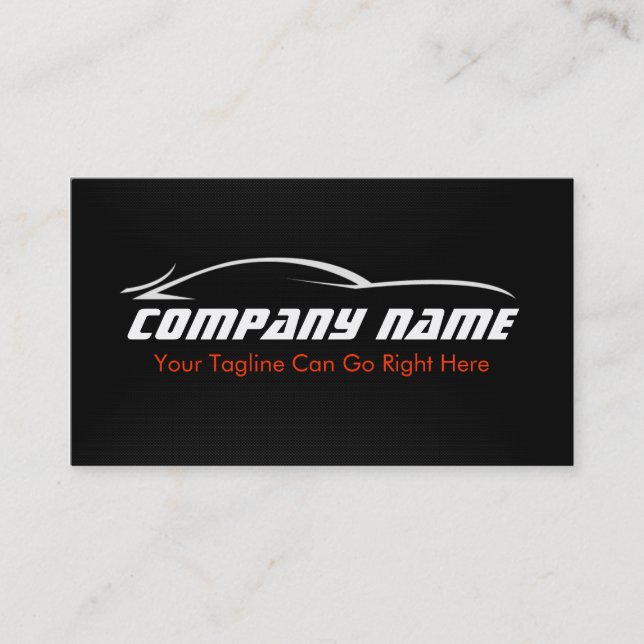 Black, Red, Car, Auto, Carbon Fibre  Business Card (Front)