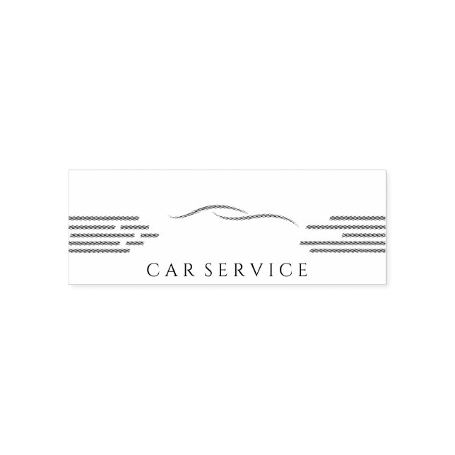 Black & Red Car Service Self Inking Stamp (Design)