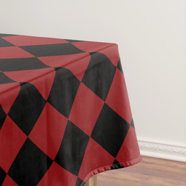 Black Red Check Tablecloth (In Situ)