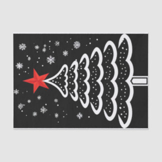 Black & Red Christmas Tissue Paper