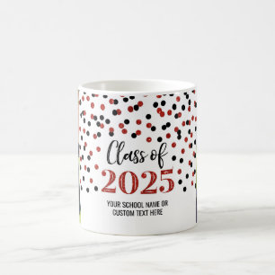 Black Red Class of 2025 Coffee Mug
