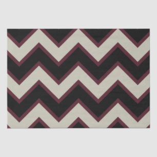Black Red Cream Chevron Tissue Paper