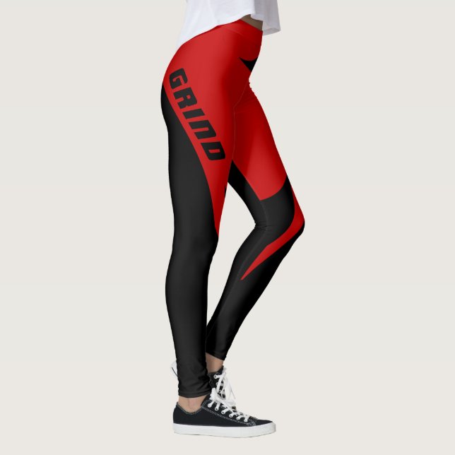 BLACK RED Designer Leggings  (Right)