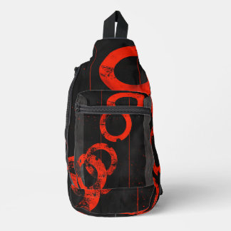 Black & Red Digital Art Sling Bag