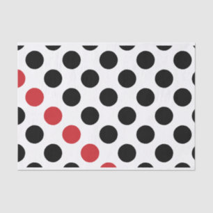 Black & Red Dots Pattern + your background Tissue Paper