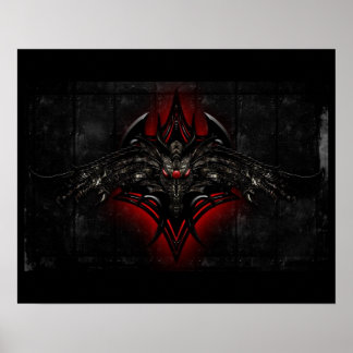 Black & Red Dragon Poster