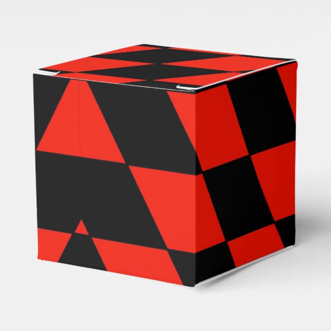 Black & Red Favour Box (Front Side)