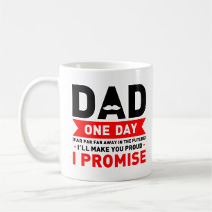 Black Red Funny Dad Quotes Father's Day Gift Ideas Coffee Mug