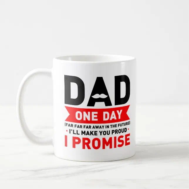 Black Red Funny Dad Quotes Father's Day Gift Ideas Coffee Mug Zazzle - Main Image