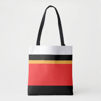 Black Red Gold Colour Block  Tote Bag