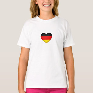 Black Red Gold  Flag Colours Heart German Pride T-Shirt