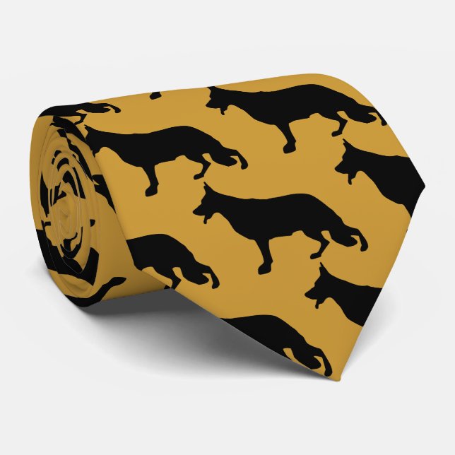 Black red gold shepherd tie (Rolled)