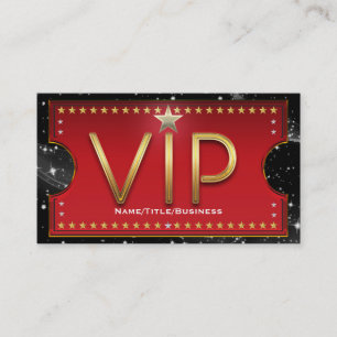 Black Red Gold & Silver Glam Custom VIP Ticket