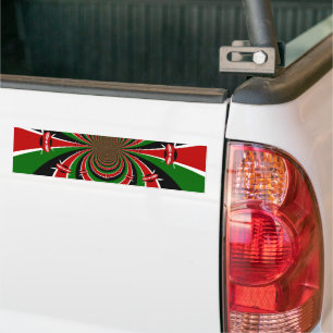 Black red greed lovely design bumper sticker