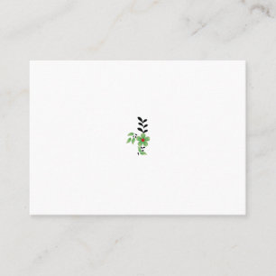 black, red, green clip art design place card