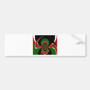 BLACK RED GREEN GRAPHICS HAKUNA MATATA BUMPER STICKER