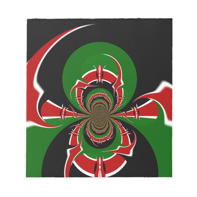 BLACK RED GREEN GRAPHICS HAKUNA MATATA NOTEPAD (Front)