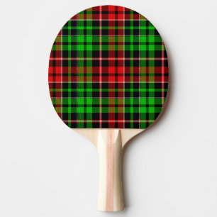 Black Red Green Plaid Tartan Design Ping Pong Paddle