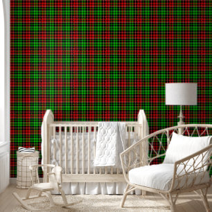 Black Red Green Plaid Tartan Design Wallpaper