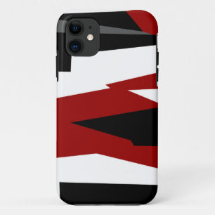 Black red grey and white iPhone 11 case