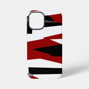 Black red grey and white iPhone 12 mini case
