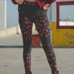 Black Red Hearts Modern Leggings Valentine's Day<br><div class="desc">This design was created through digital art. Little red hearts scatter on black leggings making it perfect for Valentine's day or anytime you need a little hearts in your day. It may be personalised by clicking the customise button and adding a name, initials or your favourite words. You can even...</div>