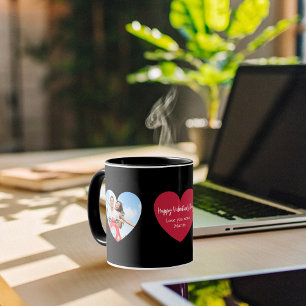Black red hearts photo Valentine's Day Mug