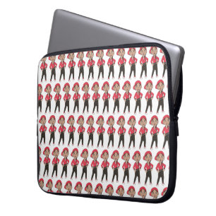 Black Red Hip Hop Dancer Dance Teacher Recital Laptop Sleeve