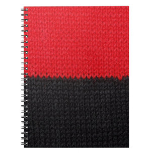 Black-red knit: striped closeup. notebook