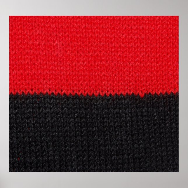 Black-red knit: striped closeup. poster (Front)