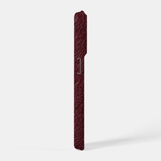 Black & Red Leather Effect iPhone 15 Pro Case
