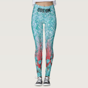 Black & Red Leggings for Women Cosy Fit