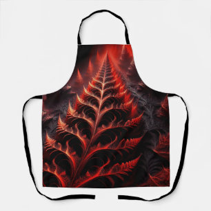 Black & Red Mandelbrot Fractal Highway To Hell Apron