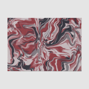 Black & Red Marbled Print Tissue Paper