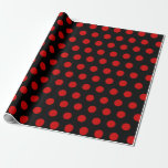 Black & Red Medium Polka Dot Christmas Wrapping Paper<br><div class="desc">Wrap your gifts in style with this red & black medium sized polka dots on wrapping paper.  Great for Christmas,  wedding,  and party gifts.</div>