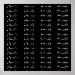 Black Red Minimalist Add Name Personalised Poster