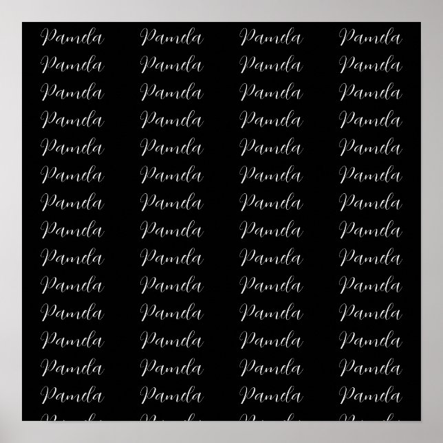 Black Red Minimalist Add Name Personalised Poster (Front)