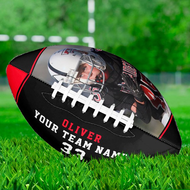 Black Red Name Number Team Photo American Football (Creator Uploaded)