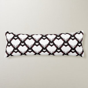 Black Red Pink hearts Body Cushion