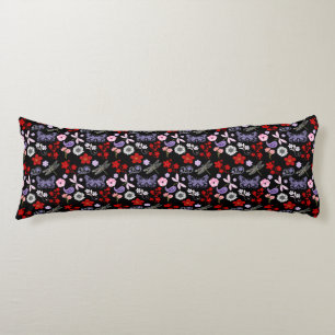 Black, Red, Pink, Purple, Dragonflies Butterfly Body Cushion