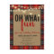 Black & Red Plaid Check Fun Holiday Party Invite