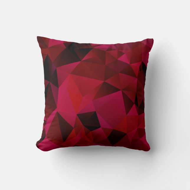 Black red, polygonal cushion (Front)