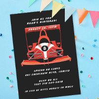 Black Red Race Car Birthday Party